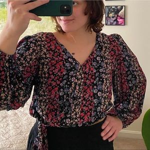 Long sleeve floral top